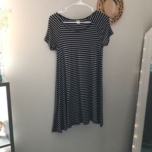 black striped dress